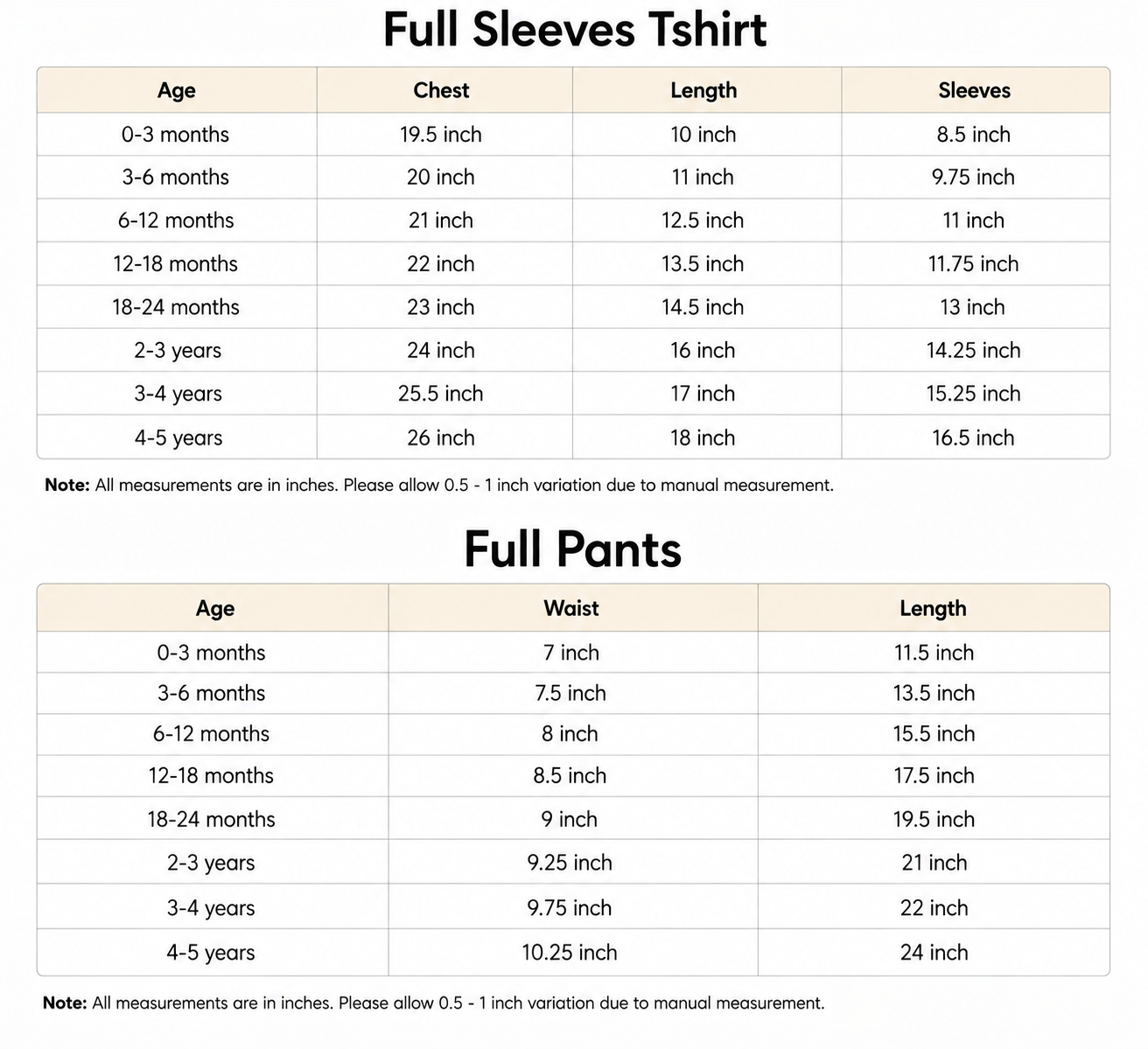 Size Guide